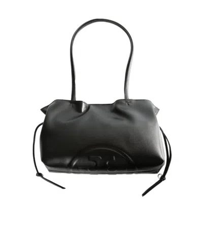 Tory Burch Ella Small Drawstring Tote Bag In Black