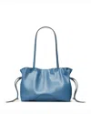 Tory Burch Ella Small Drawstring Tote In Blue