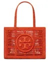 Tory Burch Ella Small Hand Crochet Tote In Red