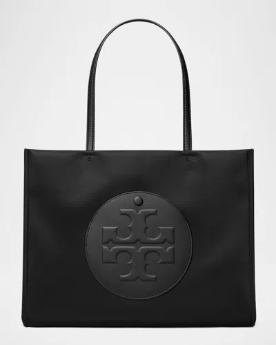 Tory Burch Ella Small Leather Tote Bag In Black