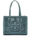 Tory Burch Small Tote With Hand-crocheted Woven Design