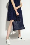 Tory Burch Ella Mini Recycled Nylon Tote Bag In Navy Blue