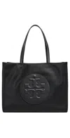 Tory Burch Ella Small Tote Black In Black