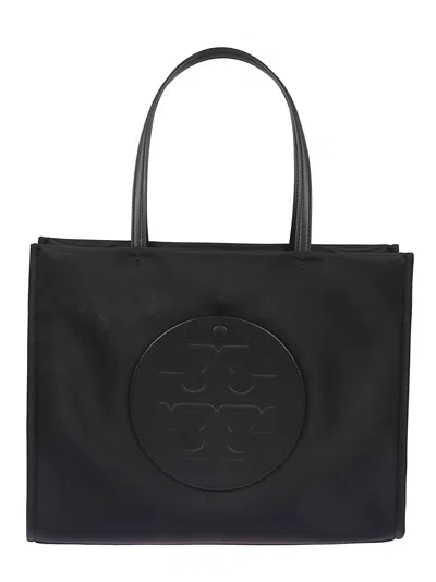 Tory Burch Ella Spacious Nylon Tote Bag In Black