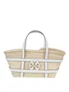 Tory Burch Ella Straw Basket In White