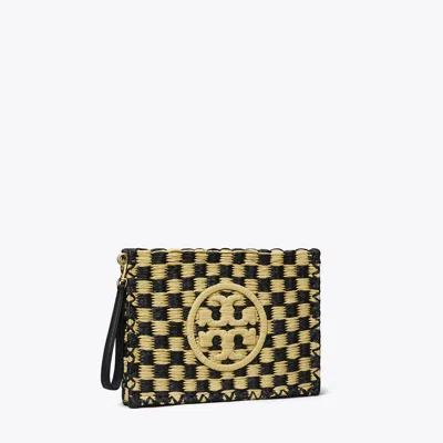 Tory Burch Ella Straw Pouch In Multi