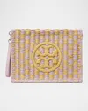 Tory Burch Ella Hand-crocheted Pouch In Pale Purple