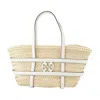 Tory Burch Ella Straw Small Shopper Bag