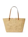 Tory Burch Ella Structured Straw Large Tote Bag Natural In Neutral