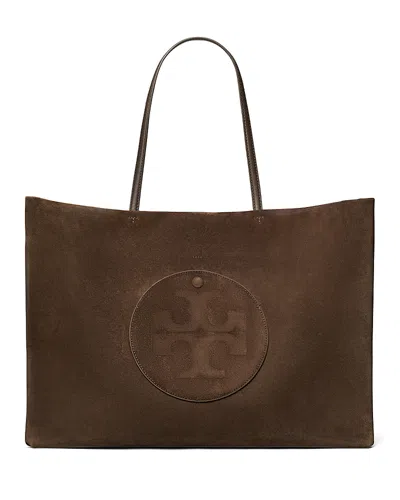 Tory Burch Ella Suede Tote Bag In Brown