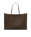 Tory Burch Ella Suede Tote In Brown