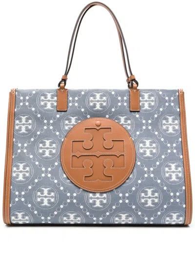 Tory Burch Ella T Monogram Tote Bag In Blue