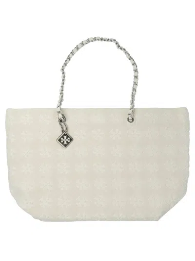 Tory Burch Ella Terry Chain Tote In Gray