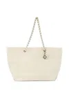 Tory Burch Ella Terry Cotton Tote Bag In White