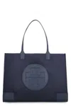 Tory Burch 'ella Small' Blue Tote Bag With Tonal Logo Detail