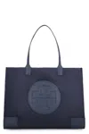 Tory Burch 'ella Small' Blue Tote Bag With Tonal Logo Detail