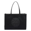Tory Burch Spacious Black Tote With Embossed Logo And Sturdy Handles In Black