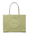 Tory Burch Ella Nylon Tote In Olive Sprig/gold