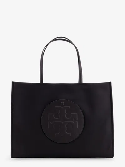 Tory Burch Ella Tote Nylon Handbag In Black