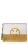Tory Burch Ella Clear Wristlet Pouch Bag In Neutral