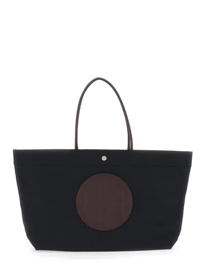 Tory Burch Ella Twist Mini Shoulder Bag In Black