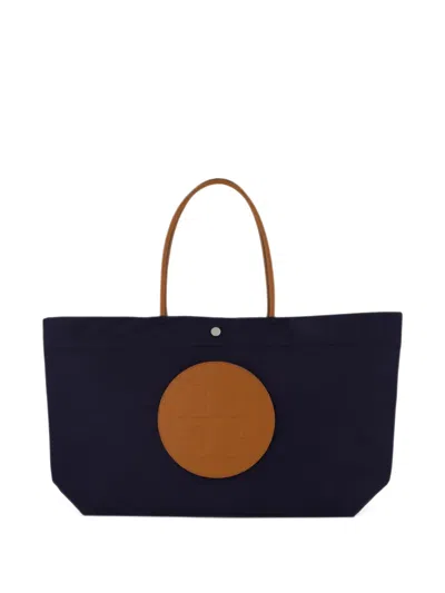 Tory Burch Ella Twist Reversible Tote In Blue