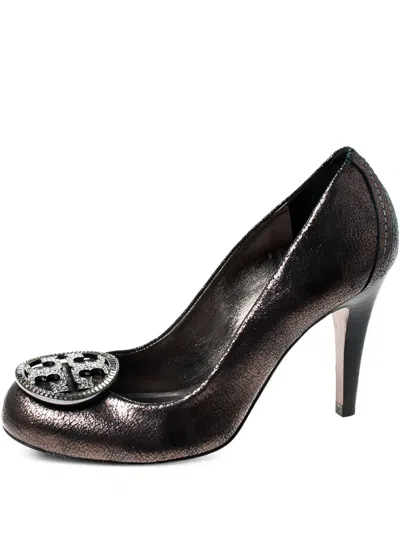 Pre-owned Tory Burch Ellis Pumps In Gray