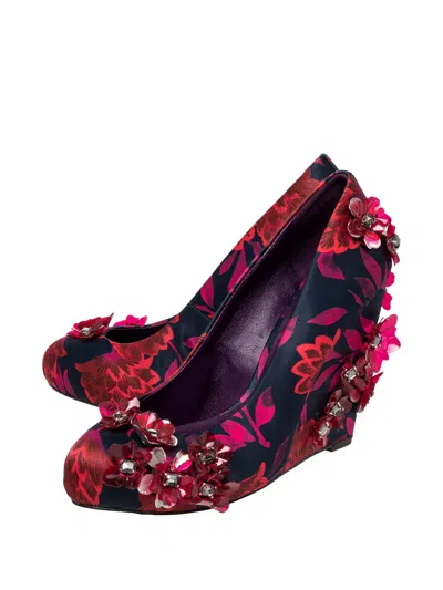 Pre-owned Tory Burch Elmira Pumps In Red