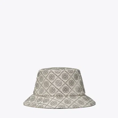 Tory Burch Embellished Bucket Hat In Gray