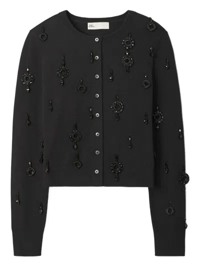 TORY BURCH EMBELLISHED CARDIGAN