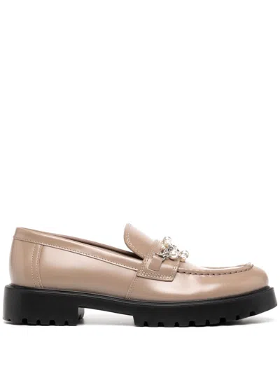 Tory Burch Embellished Classic Loafer In Brown