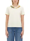 TORY BURCH TORY BURCH EMBELLISHED CREWNECK T