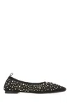 Tory Burch Black Ballet Flats With All-over Crystals Application In Black