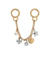 Tory Burch Charm-detail Keyring In Nude