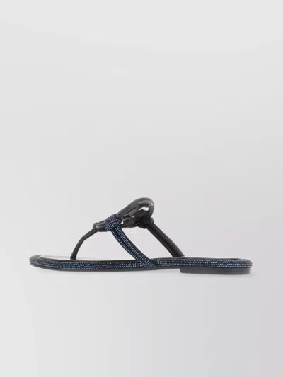 TORY BURCH EMBELLISHED LEATHER MILLER SANDALS
