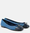 Tory Burch Ballerine Denim Trapuntato In Multicoloured