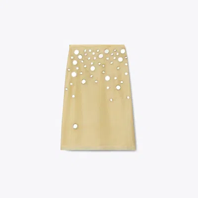 Tory Burch Embellished Mirror Skirt In Neutral