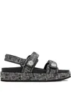 Tory Burch Embellished Platform Sandals In Black