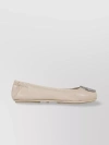 TORY BURCH EMBELLISHED ROUND TOE BALLET FLATS