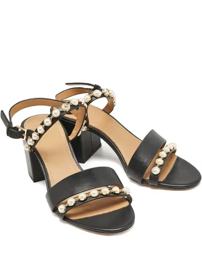 Pre-owned Tory Burch Embellished Sandals In Black