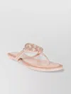 Tory Burch Embellished Strap Flat Sole Sandals
