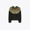 Tory Burch Embellished Wool Sweater In Black