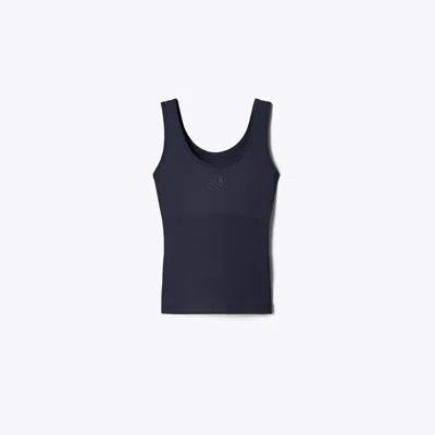 Tory Burch Embossed Logo Tennis Tank In Animal Print