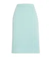 Tory Burch Embossed Midi Skirt In Blue