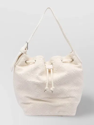Tory Burch Embossed Pattern Shoulder Bag With Adjustable Strap