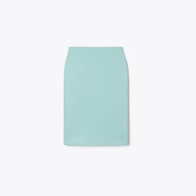 Tory Burch Embossed Sweater Skirt In Atoll Blue