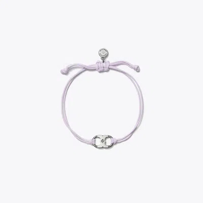 Tory Burch Embrace Ambition Bracelet In Tory Silver/lavender