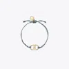 Tory Burch Embrace Ambition Braided Bracelet In Blue