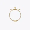 Tory Burch Embrace Ambition Logo Bracelet In Gold