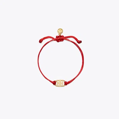 Tory Burch Embrace Ambition Logo Bracelet In Red